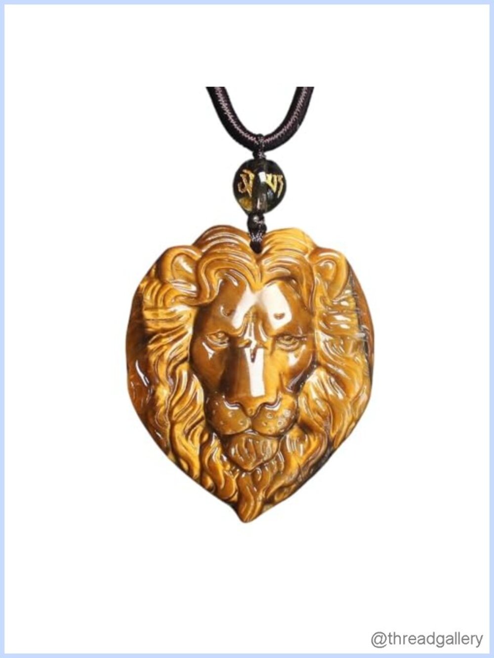 Tiger Eye Crystal Necklace Healing Protection Amulet Pendant Rope Chain
